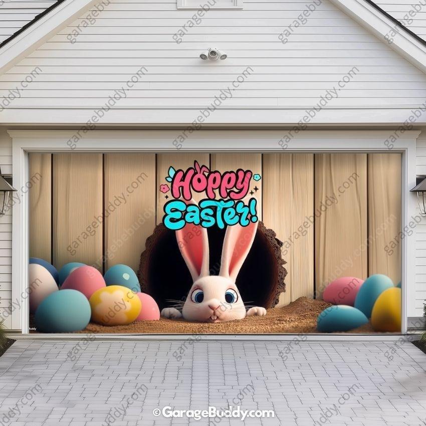 Hoppy' Easter | Festive Garage Door Cover - Free Shipping