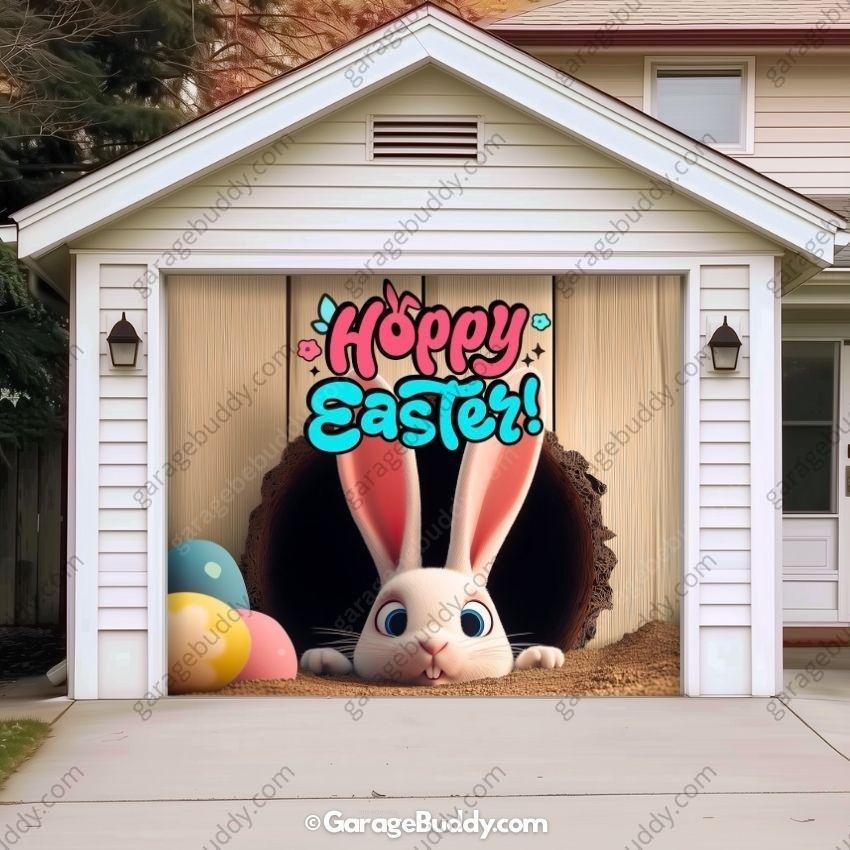 Hoppy' Easter | Festive Garage Door Cover - Free Shipping