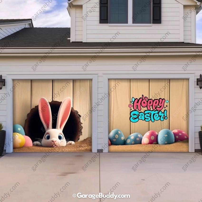 Hoppy' Easter | Festive Garage Door Cover - Free Shipping