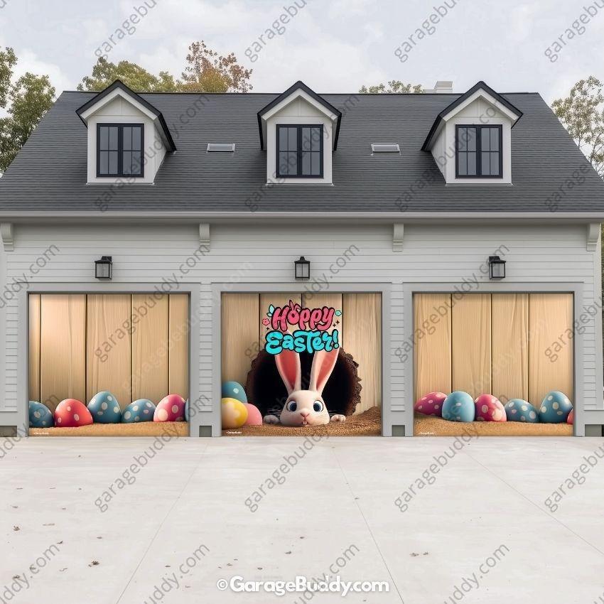 Hoppy' Easter | Festive Garage Door Cover - Free Shipping