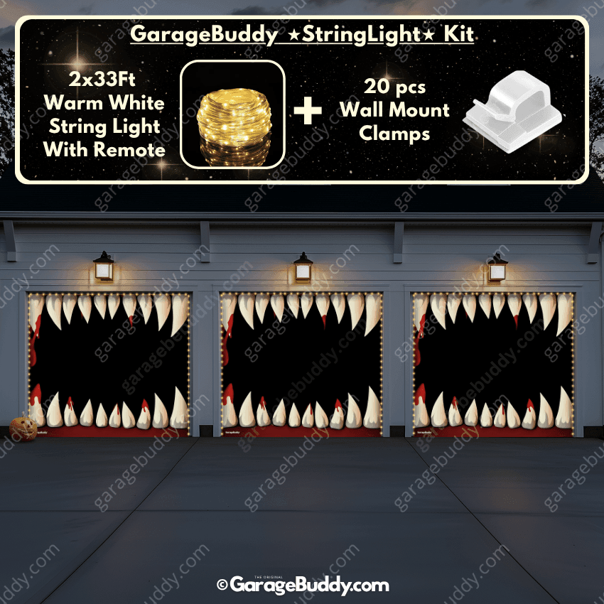 Monster Teeth | Halloween Garage Door Cover - Free Shipping