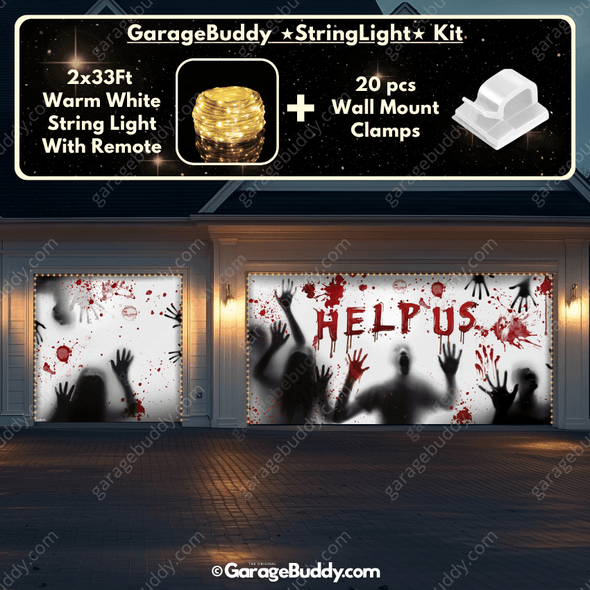 Help Us! | Halloween Garage Door Cover - Free Shipping