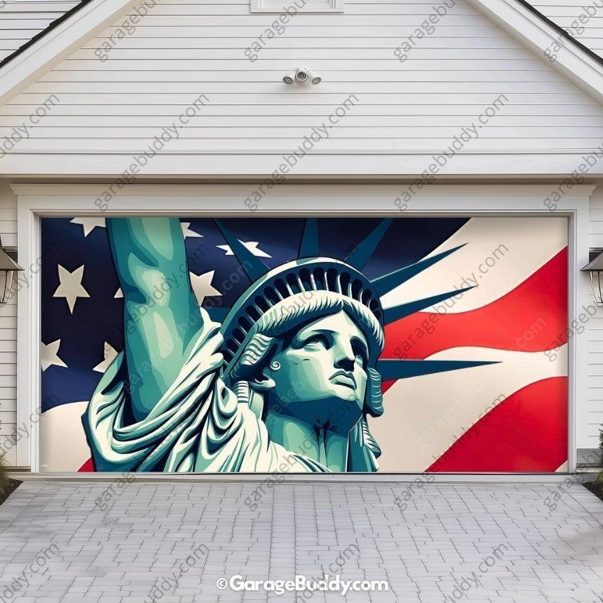Liberty Stripes | Patriotic Garage Door Cover - Free Shipping