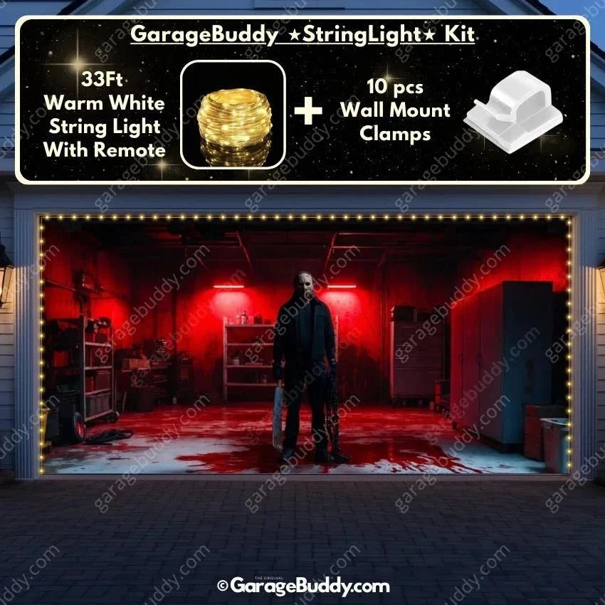 Masked Slasher | Halloween Garage Door Cover - Free Shipping