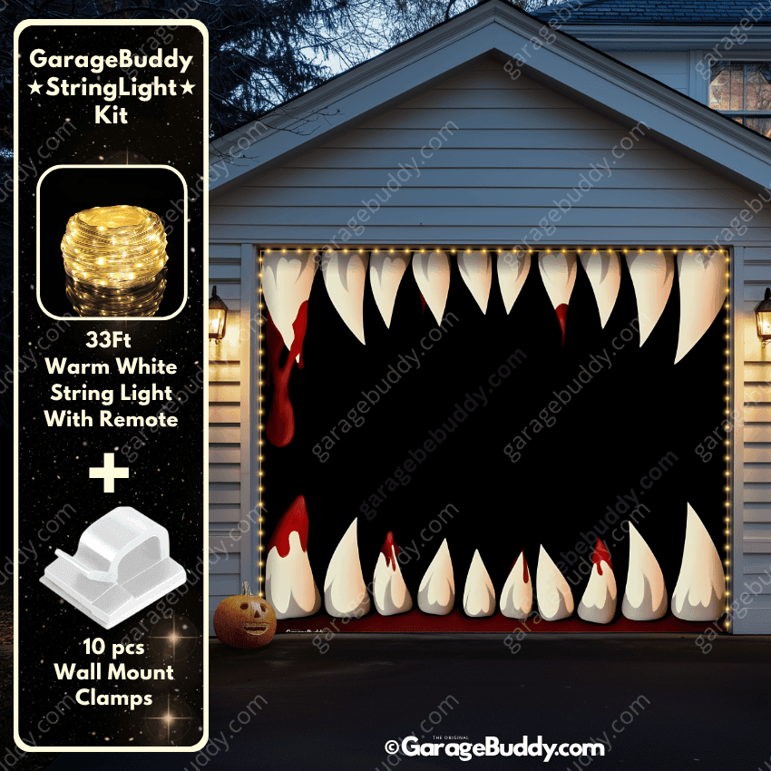 Monster Teeth | Halloween Garage Door Cover - Free Shipping