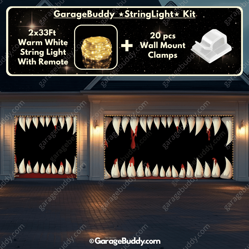 Monster Teeth | Halloween Garage Door Cover - Free Shipping