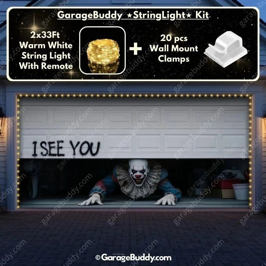 Peeking Clown (Limited Edition) | Halloween Garage Door Cover - Free Shipping