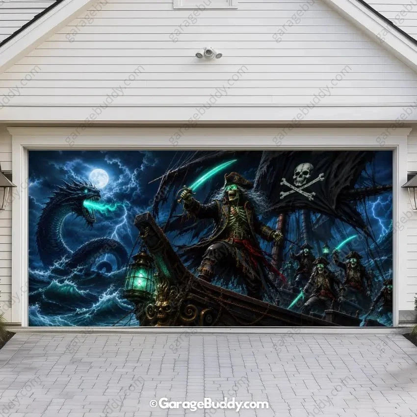 Phantom Pirates | Halloween Garage Door Cover - Free Shipping