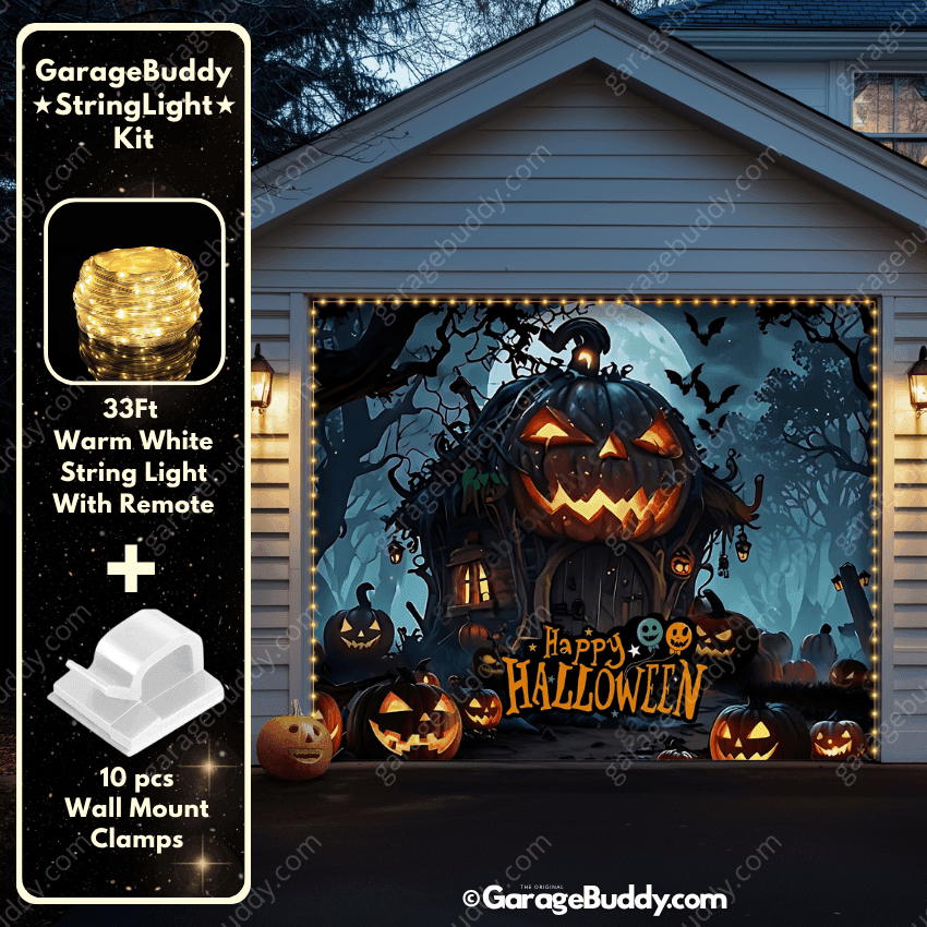 Pumpkin House | Halloween Garage Door Cover - Free Shipping