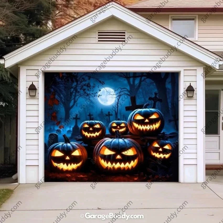 Cursed Pumpkins | Halloween Garage Door Cover - Free Shipping