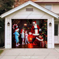 Santa With Kids | Christmas Garage Door Cover - Free Shipping