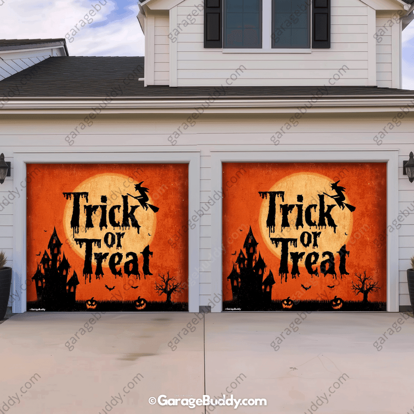 Trick Or Treat | Halloween Garage Door Cover - Free Shipping