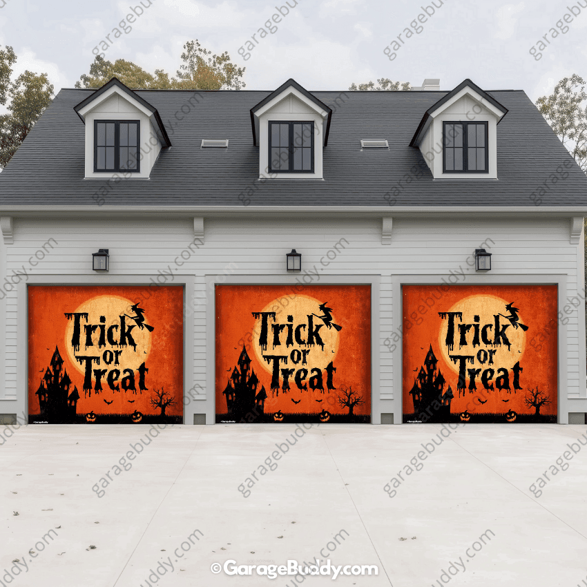 Trick Or Treat | Halloween Garage Door Cover - Free Shipping
