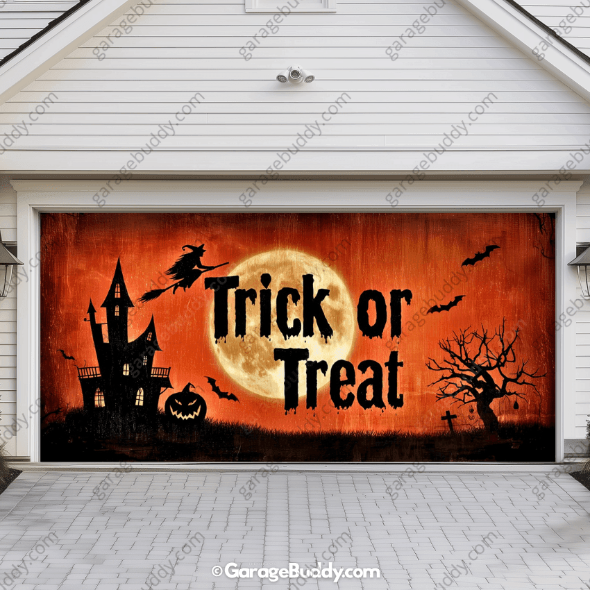 Trick Or Treat | Halloween Garage Door Cover - Free Shipping