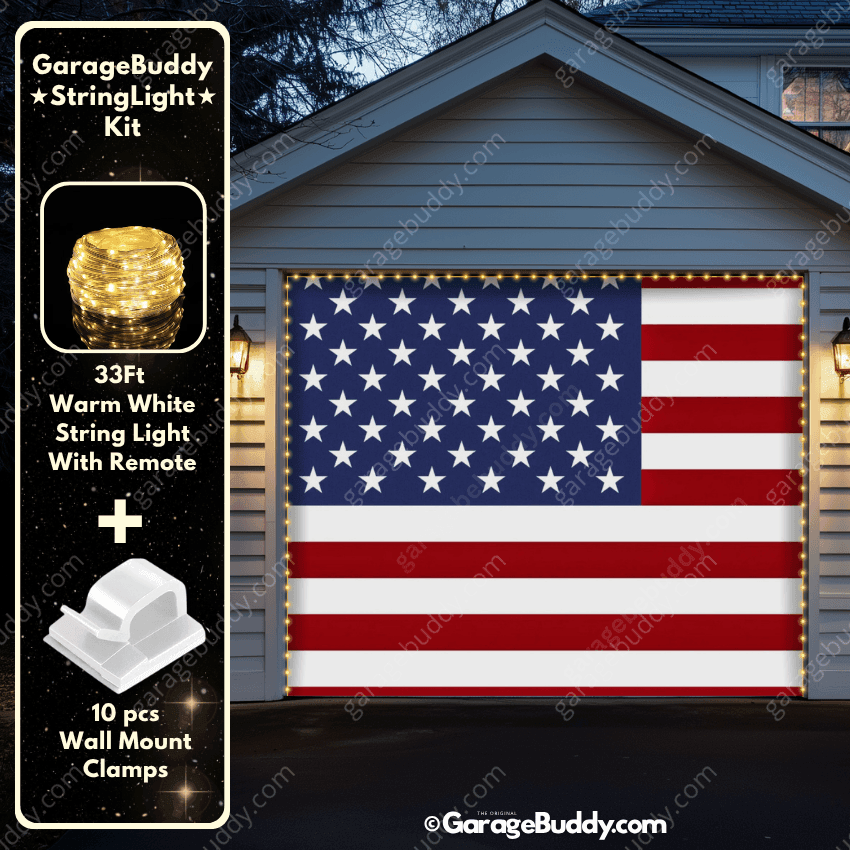 United States Of America Flag | Patriotic Garage Door Cover - Free Shipping