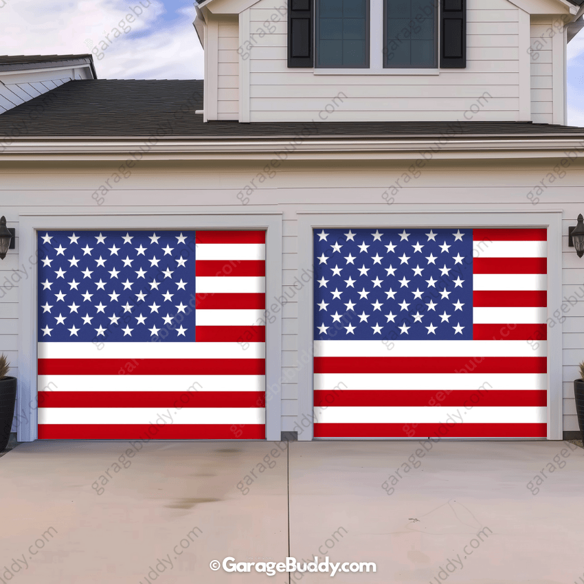 United States Of America Flag | Patriotic Garage Door Cover - Free Shipping