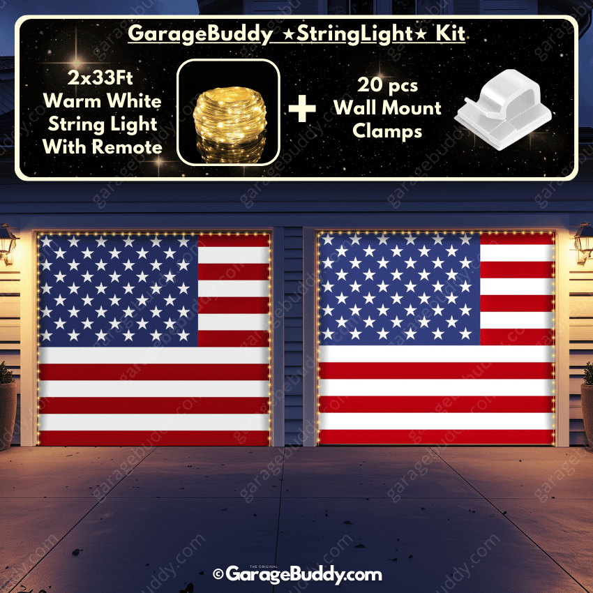 United States Of America Flag | Patriotic Garage Door Cover - Free Shipping