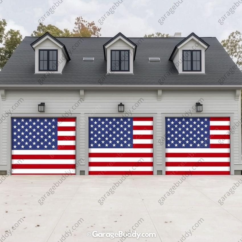 United States Of America Flag | Patriotic Garage Door Cover - Free Shipping
