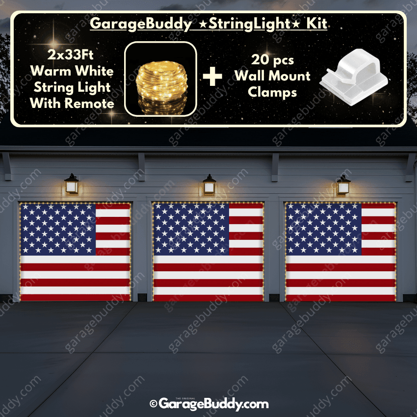 United States Of America Flag | Patriotic Garage Door Cover - Free Shipping