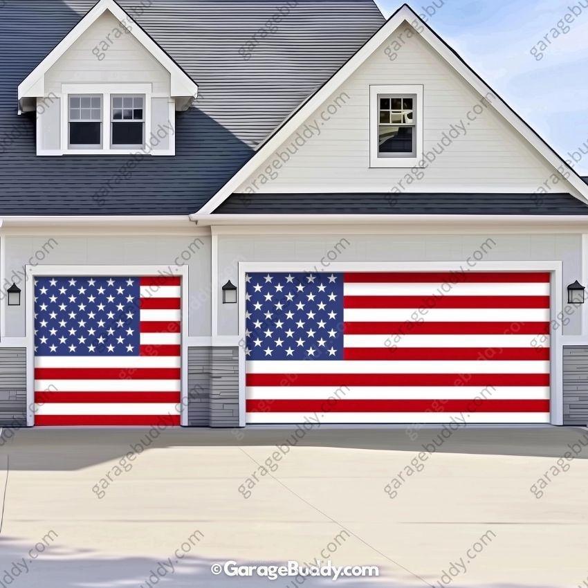 United States Of America Flag | Patriotic Garage Door Cover - Free Shipping