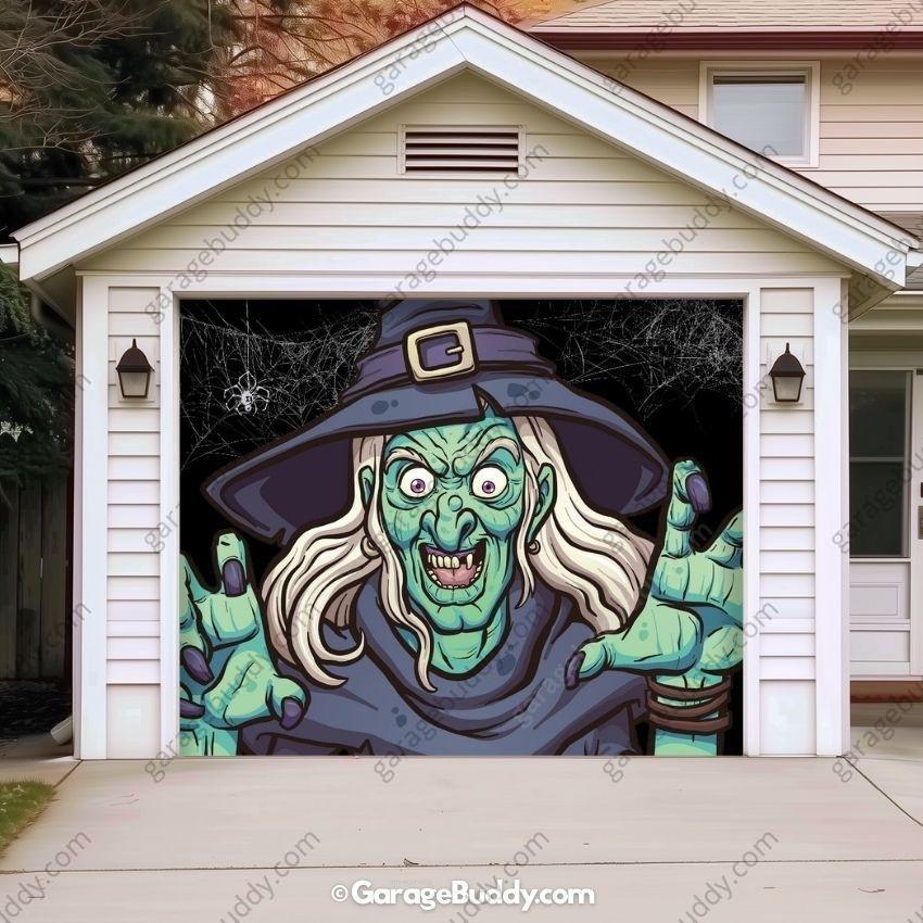 Ugly Witch | Halloween Garage Door Cover - Free Shipping