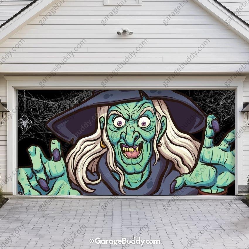 Ugly Witch | Halloween Garage Door Cover - Free Shipping