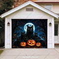 Witching Whiskers | Black Cat Halloween Garage Door Cover - Free Shipping