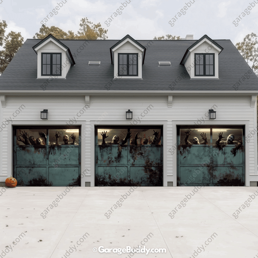 Zombie Breach | Halloween Garage Door Cover - Free Shipping