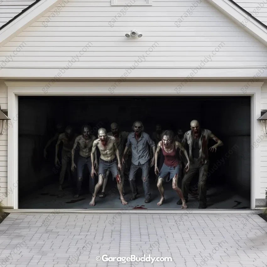 Zombie Invasion | Halloween Garage Door Cover - Free Shipping