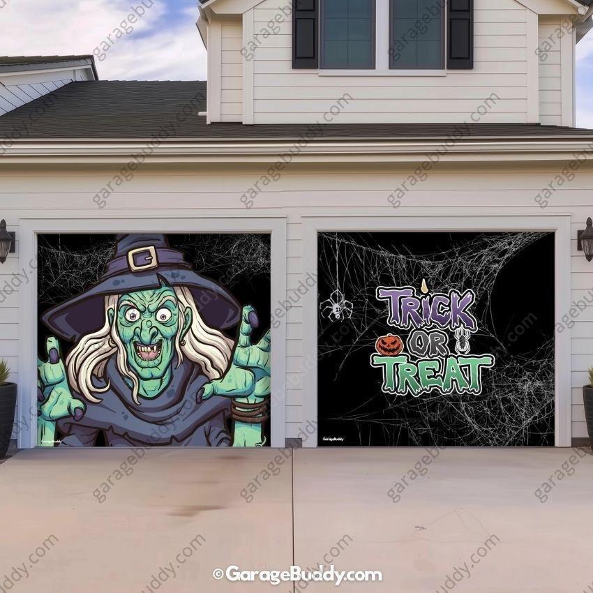 Ugly Witch | Halloween Garage Door Cover - Free Shipping
