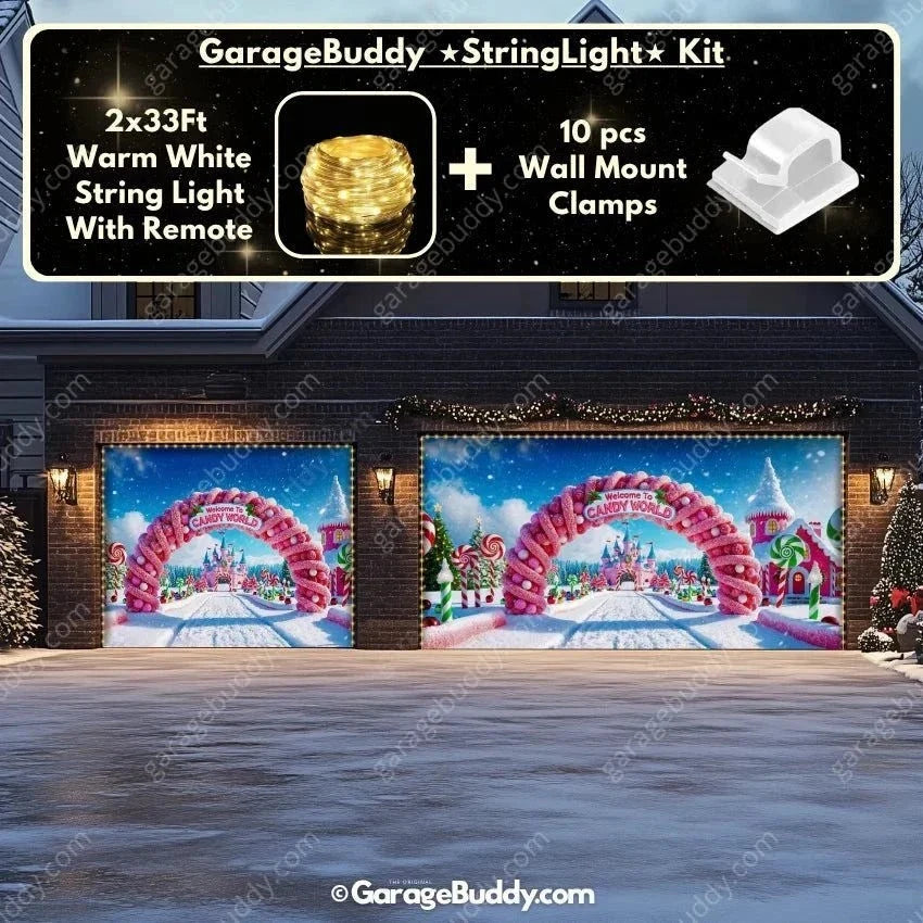 Candy World | Christmas Garage Door Cover - Free Shipping