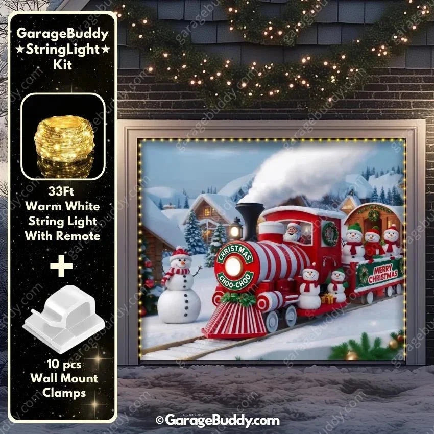 Christmas Choo-Choo | Christmas Garage Door Cover - Free Shipping