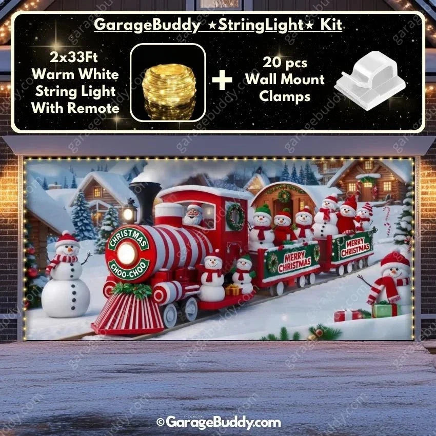 Christmas Choo-Choo | Christmas Garage Door Cover - Free Shipping