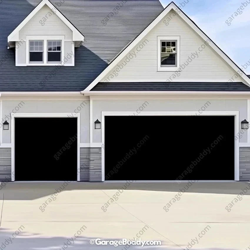 Classic Black | Garage Door Cover - Free Shipping