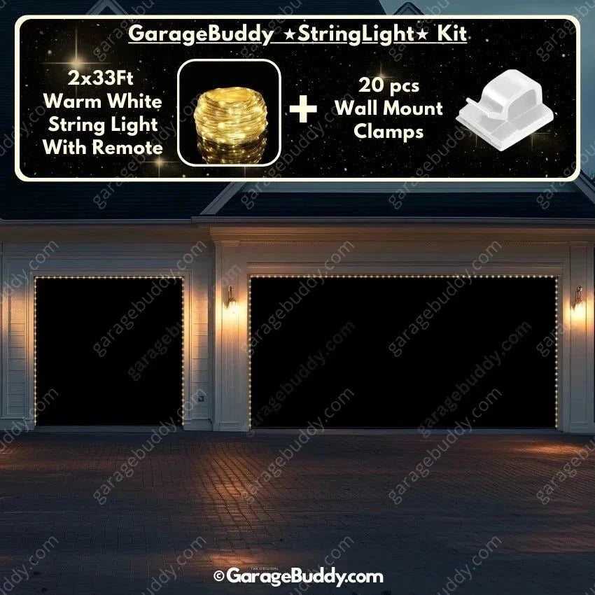 Classic Black | Garage Door Cover - Free Shipping