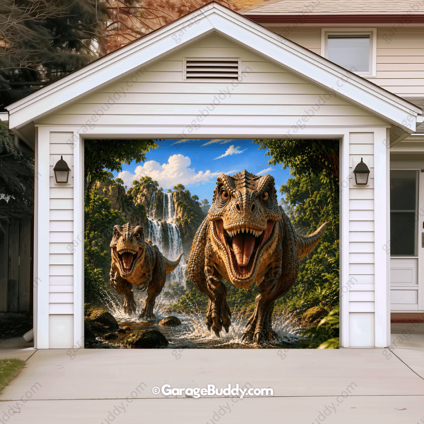 Dinosaur Kingdom | Halloween Garage Door Cover - Free Shipping