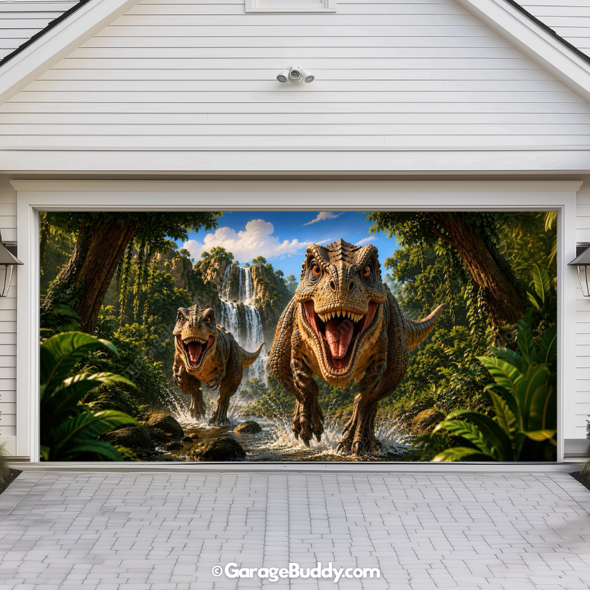 Dinosaur Kingdom | Halloween Garage Door Cover - Free Shipping