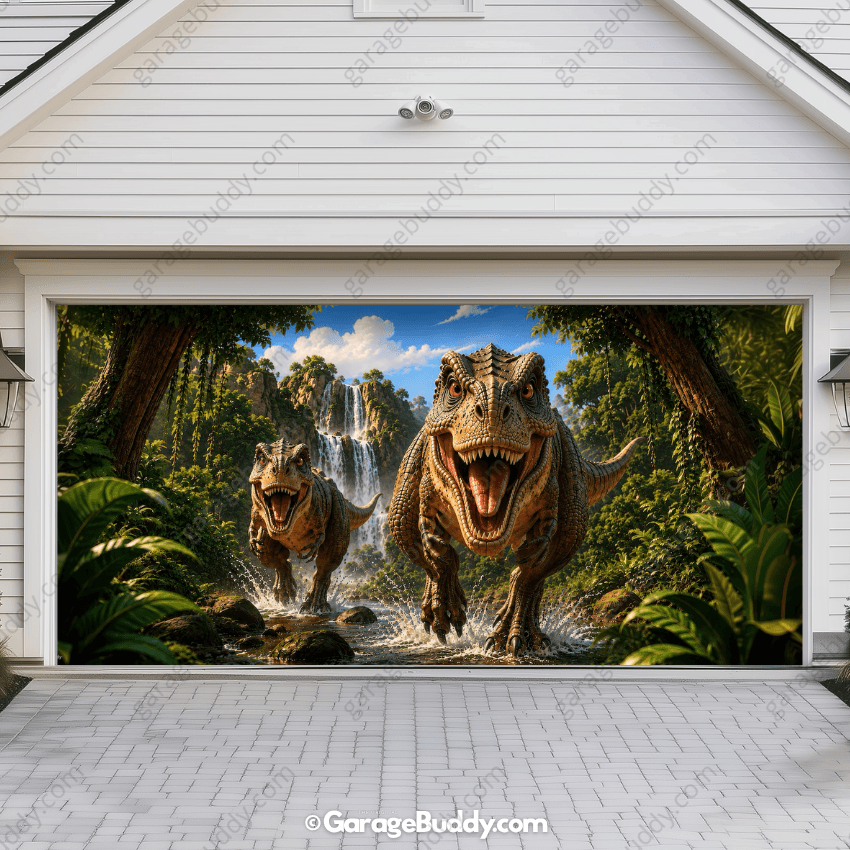 Dinosaur Kingdom | Halloween Garage Door Cover - Free Shipping
