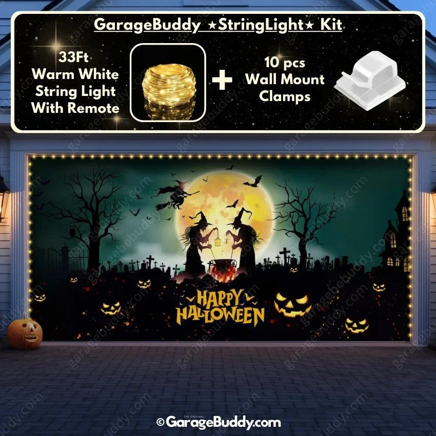 Graveyard Scene | Halloween Garage Door Cover - Free Shipping