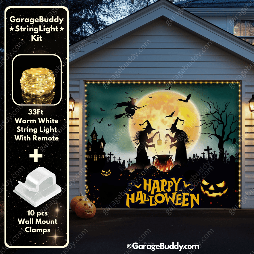 Graveyard Scene | Halloween Garage Door Cover - Free Shipping
