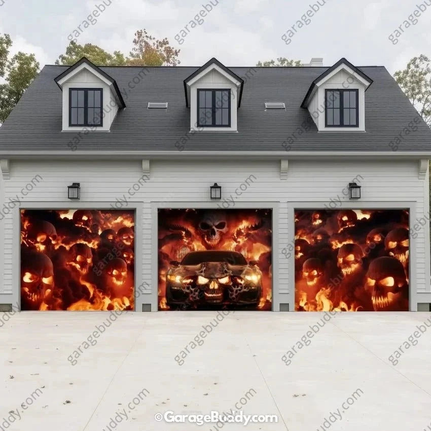 Hell Ride | Halloween Garage Door Cover - Free Shipping
