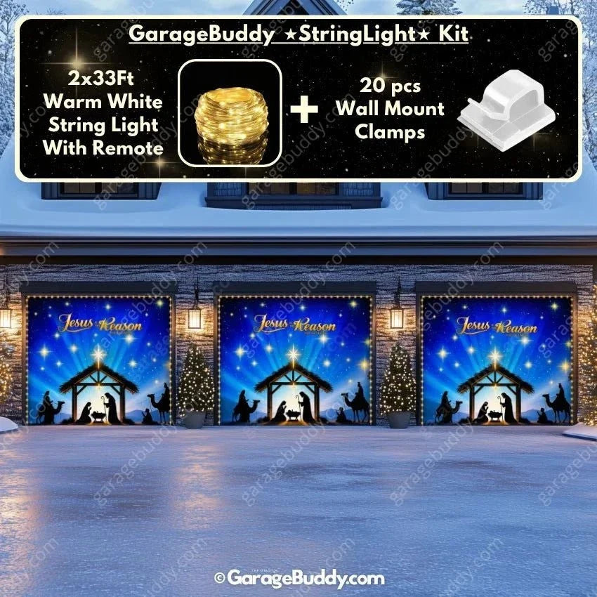 Jesus is the Reason (Glow) | Christmas Garage Door Cover - Free Shipping