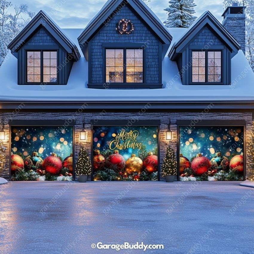 Merry Christmas | Christmas Garage Door Cover - Free Shipping