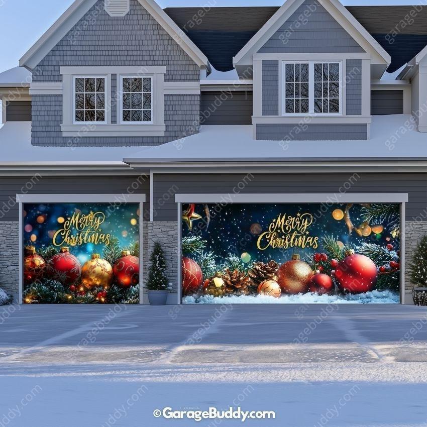 Merry Christmas | Christmas Garage Door Cover - Free Shipping
