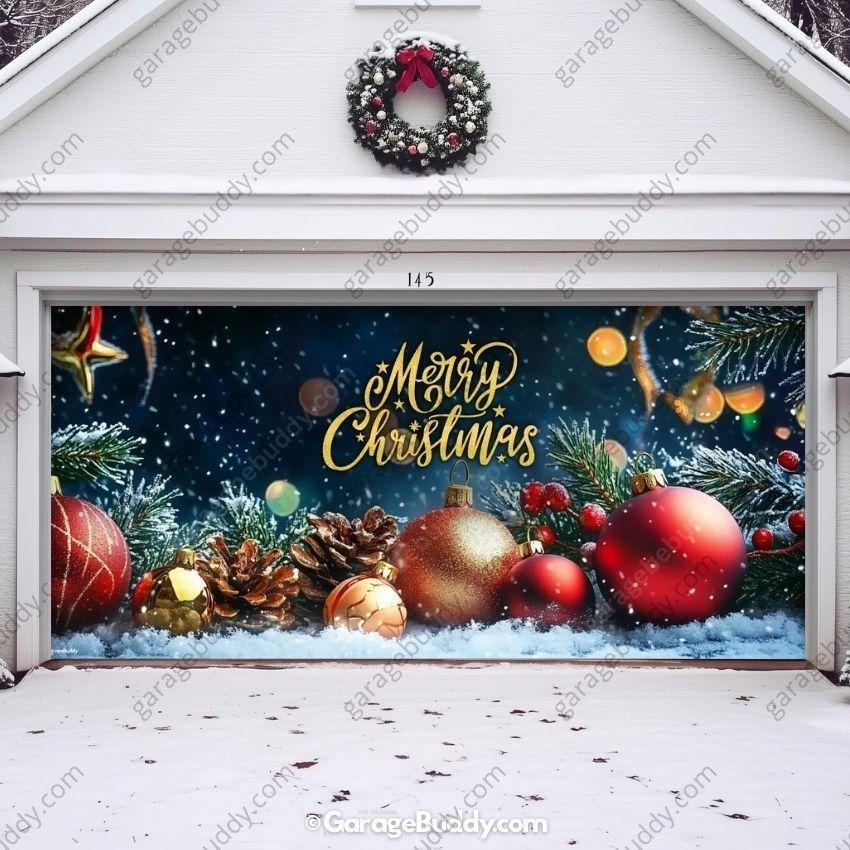 Merry Christmas | Christmas Garage Door Cover - Free Shipping