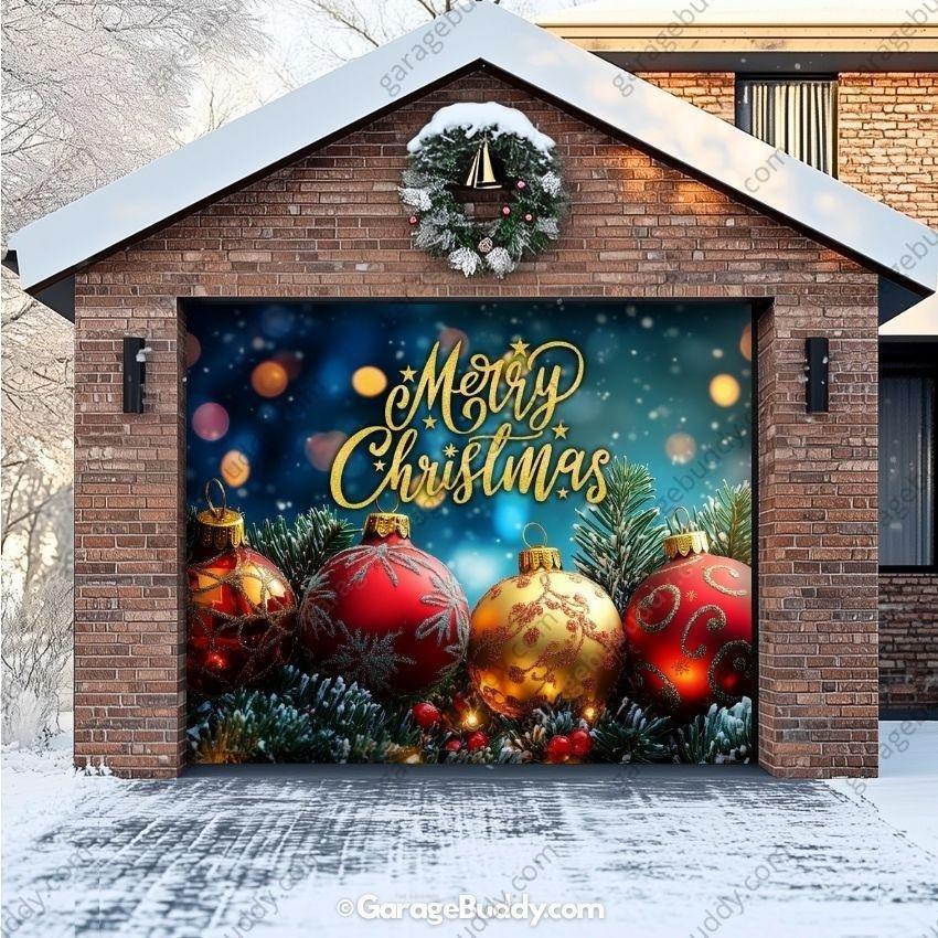 Merry Christmas | Christmas Garage Door Cover - Free Shipping