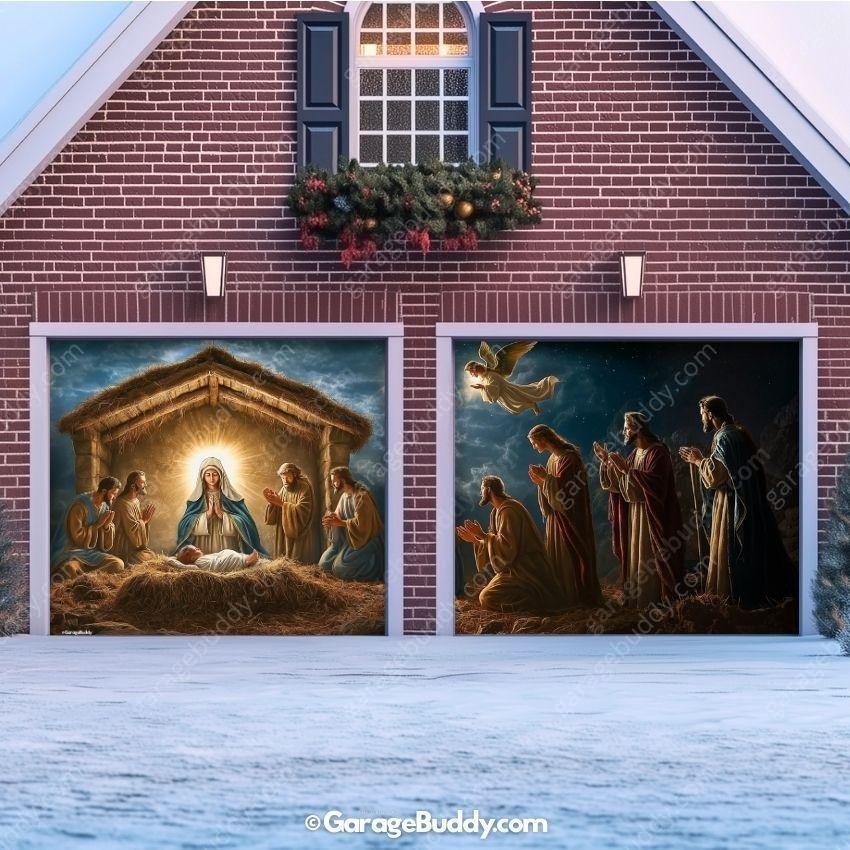 Nativity Scene | Christmas Garage Door Cover - Free Shipping