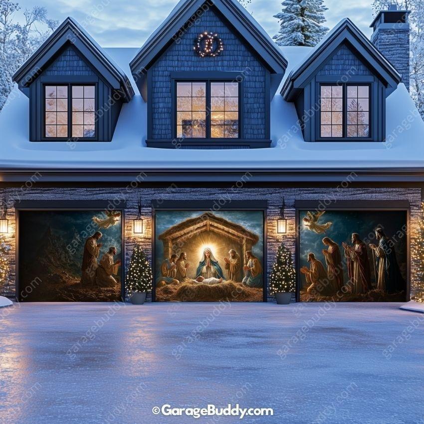 Nativity Scene | Christmas Garage Door Cover - Free Shipping