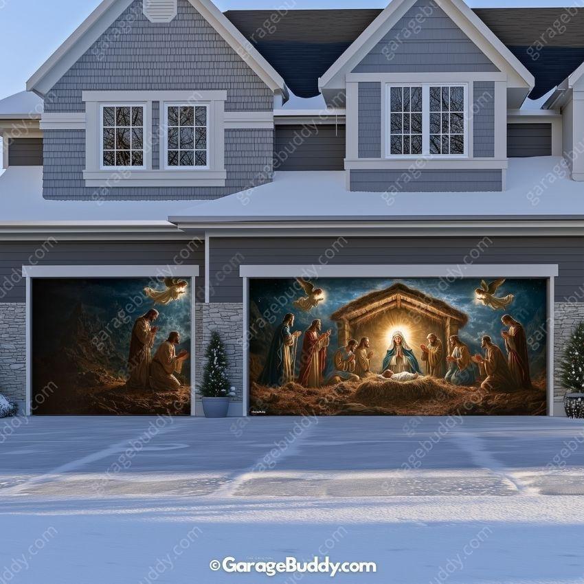Nativity Scene | Christmas Garage Door Cover - Free Shipping