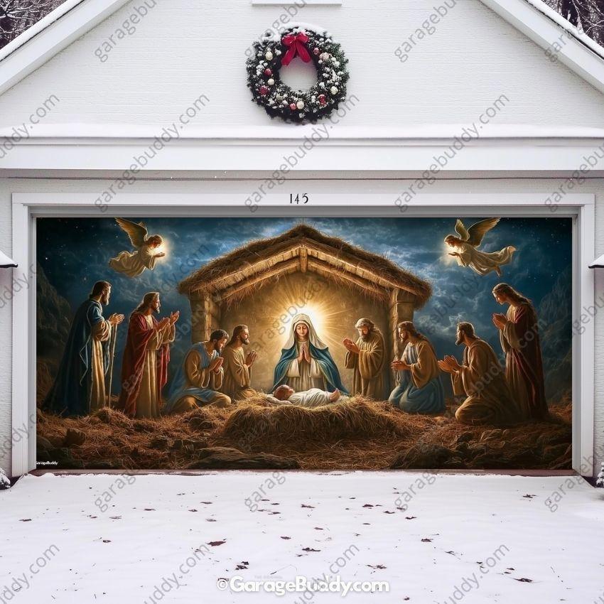 Nativity Scene | Christmas Garage Door Cover - Free Shipping